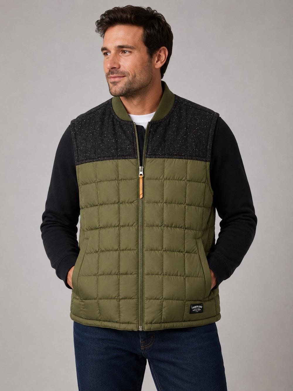 Timberland Skye Peak Thermofibre Vest Olive /Brown Mens XXL
